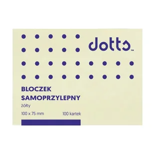 Karteczki samoprzylepne DOTTS 75x100mm 100k. - żółte - Gadżety  do biura - miniaturka - grafika 1