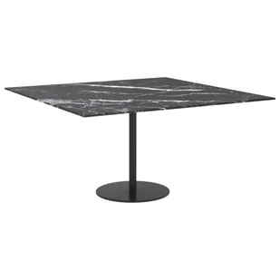 vidaXL Lumarko Blat stołu, czarny, 80x80 cm, 6 mm, szkło ze wzorem marmuru 322273 - Meble modułowe i akcesoria - miniaturka - grafika 1
