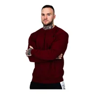 Bluzy męskie - Bluza męska GymBeam Jumper Basic Burgundy M - miniaturka - grafika 1