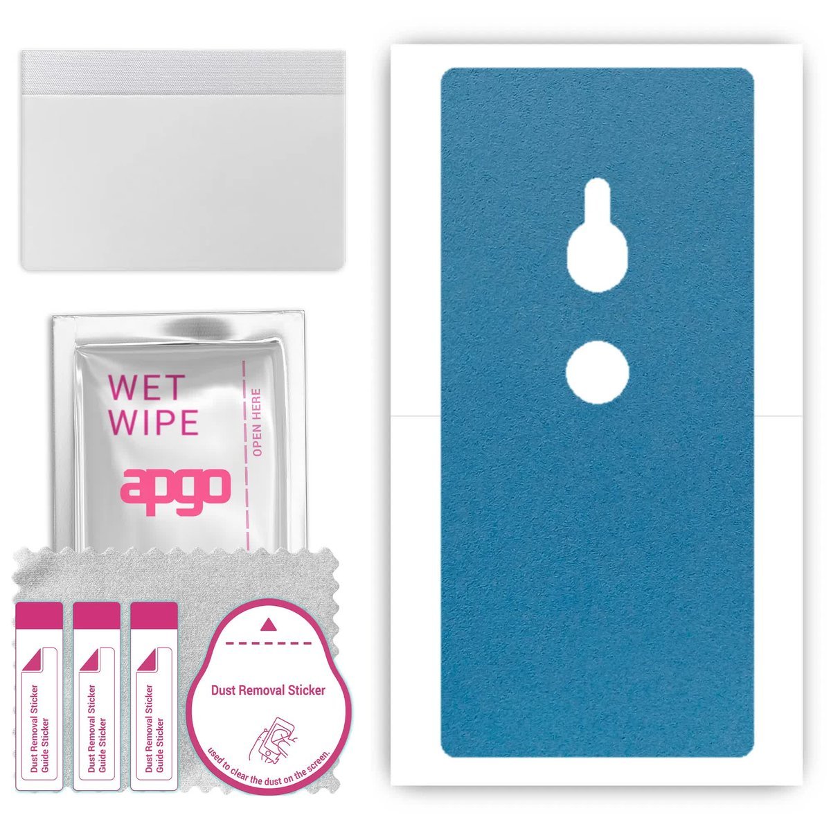 Folia naklejka skórka strukturalna na TYŁ Zamsz do Sony Xperia XZ2 - Zamsz Niebieski - apgo SKINS