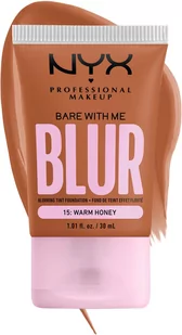 NYX PROFESSIONAL MAKEUP Bare With Me Blur Tint Foundation 15 Warm Honey - Podkład  15 Warm Honey - Podkłady do twarzy - miniaturka - grafika 4