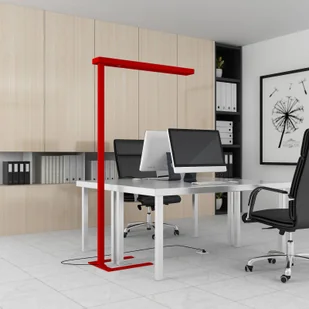 Arcchio lampa stojąca biurowa Susi, czerwony, aluminium, ściemniany, - Lampy stojące - miniaturka - grafika 2