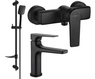 Mexen Lynx DF62 zestaw prysznicowy, czarny - 745904DF62-70 - Zestawy baterii łazienkowych - miniaturka - grafika 1