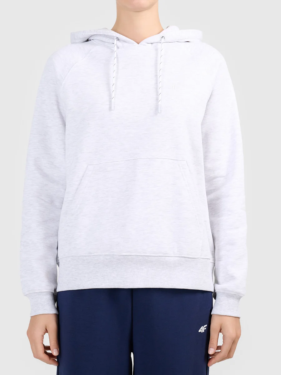 Bluza damska z kapturem nierozpinana szara 4F Szary L