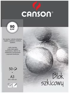 Canson Szkicownik A3 50k biały CANS0813 - Notesy i bloczki - miniaturka - grafika 1