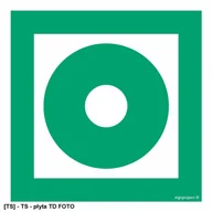 Tablice BHP - SIGNPROJECT AC074 - Przycisk otwierania drzwi ewakuacyjnych 500x500 - miniaturka - grafika 1