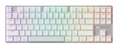 Klawiatury - CHERRY MX 8.2 Pro TMR Wireless klawiatura Gaming USB + RF Wireless + Bluetooth QWERTY Amerykański międzynarodowy Srebrny, Biały G8E-3885HACAUS-0 - miniaturka - grafika 1