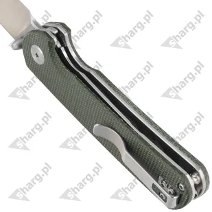 Nóż składany Bestech Sledgehammer Green Micarta, Satin / Stonewashed D2 (BG31B-1) - Noże - miniaturka - grafika 7