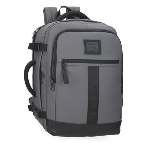 Pepe Jeans Hoxton Plecak na Laptopa 15,6 cala Szary 25 x 40 x 20 cm Poliester i PU 20,46 l by Joumma Bags, Szary, Talla única, plecak na laptopa