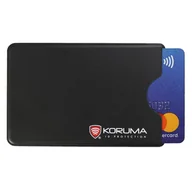 Etui na dokumenty i karty - Plastikowe etui antykradzieżowe RFID na kartę kredytową (czarny) - miniaturka - grafika 1