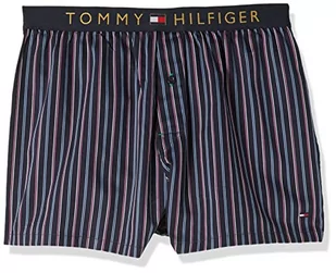 Tommy Hilfiger Męskie tkane bokserki z nadrukiem, Sukienka w paski pionowe, S - Sukienki - miniaturka - grafika 1