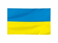 Gadżety dla kibiców - FLAGA UKRAINA POLIESTER NIEBIESKO-ŻÓŁTA 100x60cm - miniaturka - grafika 1