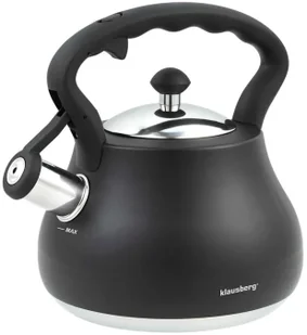 Czarny elegancki czajnik z gwizdkiem 2,7L 60cm R4-E57 - Czajniki na gaz - miniaturka - grafika 1