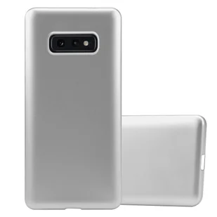 Etui Cadorabo do Samsung Galaxy S10e w kolorze METALLIC SILVER wykonane z elastycznego silikonu TPU Ultra Slim Soft Back Cover Case Bumper - Etui i futerały do telefonów - miniaturka - grafika 1