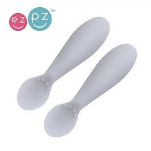 EZPZ Tiny Spoon - Pastelowa Szarość - Silikonowa Łyżeczka EZPZ SILIKONOWA ŁYŻECZKA PSZ - Sztućce dla dzieci - miniaturka - grafika 1