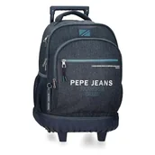 Plecaki szkolne i tornistry - Pepe Jeans Edmon Plecak szkolny Niebieski 33x44x21 cms Poliester 28,9L by Joumma Bags, niebieski, plecak szkolny - miniaturka - grafika 1