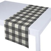 Obrusy i serwetki - Dekoria pl pl Bieżnik prostokątny szaro biała krata 5,5x5,5cm) 40 × 130 cm Quadro 410-136-13 - miniaturka - grafika 1