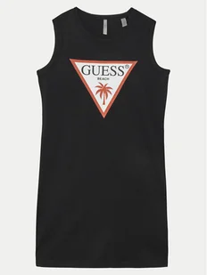 Guess Sukienka codzienna J4GK35JA914 Czarny Regular Fit - Sukienki i spódniczki dla dziewczynek - miniaturka - grafika 1