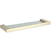 Półki łazienkowe - Mexen Pavo wisząca półka szklana, złota - miniaturka - grafika 1