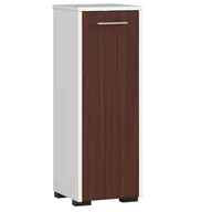 Szafki łazienkowe - Szafka łazienkowa wolnostojąca: jedne drzwiczki, dwie półki, kolor: biały wenge, wymiary mebla: szer: 30 cm, wys: 82 cm, gł: 30 cm - miniaturka - grafika 1