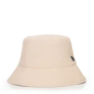 Czapki damskie - Czapka typu bucket z nylonu beżowa - miniaturka - grafika 1