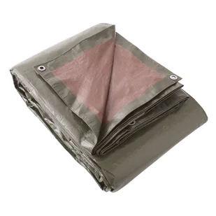 Plandeka ochronna 4x5 m 140 g/m zielono-brązowa Dexter 3276007457667 - Folie budowlane - miniaturka - grafika 1