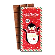 Czekolada - CZEKOLADA MLECZNA PINGWIN PREZENCIK SŁODZIUTKI CZERWONA 100g - miniaturka - grafika 1
