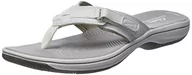 Klapki i japonki damskie - Clarks Brinkley Sea japonki damskie, biały - Weiß White Synthetic - 41 EU - miniaturka - grafika 1