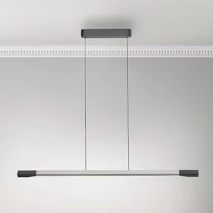 Paul Neuhaus Lampa wisząca LED Hoop, kolor aluminium, 128 cm, ściemniana - Lampy sufitowe - miniaturka - grafika 1