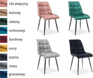 Krzesła - Signal Zestaw 4 krzeseł CHIC VELVET mix kolorów - miniaturka - grafika 1