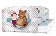 Łóżka dla dzieci i młodzieży - Łóżko 160x80 szuflada + materac + grafika LUKI - miniaturka - grafika 1