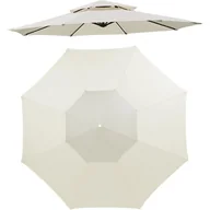 Parasole ogrodowe - Pokrowiec na parasol ogrodowy – wymienny pokrowiec na podwójny parasol, 8 żeber, 9,8 stopy, ochrona UV, beżowy - miniaturka - grafika 1