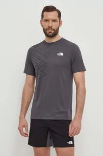 Koszulki męskie - The North Face t-shirt sportowy Mountain Athletics kolor szary z nadrukiem NF0A87JKXI11 - grafika 1
