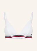 Stroje kąpielowe - Tommy Hilfiger Trójkątny Stanik Bikini weiss - miniaturka - grafika 1