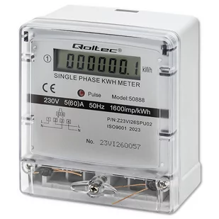 Qoltec Elektroniczny Licznik Poboru Prądu | 230V | LCD - Liczniki energii elektrycznej - miniaturka - grafika 1