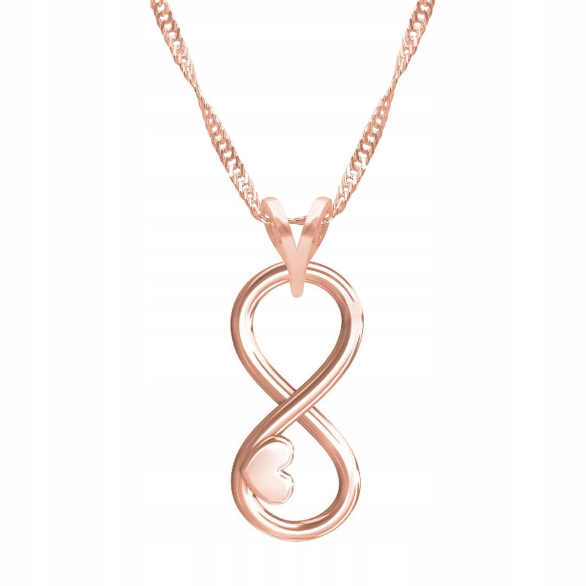 Naszyjnik Pozłacany z Nieskończonością Infinity Nieskończoność SREBRO 925