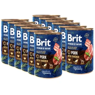 Brit Premium by Nature Pork with Trachea 12x400g - Mokra karma dla psów - miniaturka - grafika 1