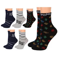Moda i Uroda OUTLET - Harry Potter Komplet chłopięcych skarpetek, długie skarpetki 6 par, OEKO-TEX 23-26 EU - miniaturka - grafika 1