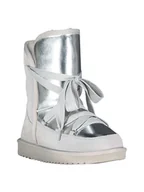 Kozaki damskie - Geographical Norway Kozaki zimowe "Omondor" w kolorze srebrno-szarym - miniaturka - grafika 1