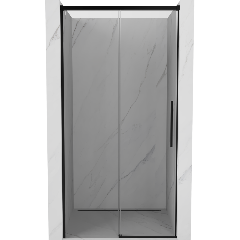 Mexen Rox drzwi prysznicowe rozsuwane 110 cm, transparent, czarne - 8C2-110-000-70-00