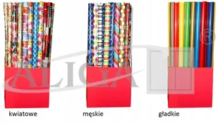 PAPIER OZDOBNY RÓŻNE WZORY na prezenty 70X200 CM - Folia, papier śniadaniowy, serwetki - miniaturka - grafika 1