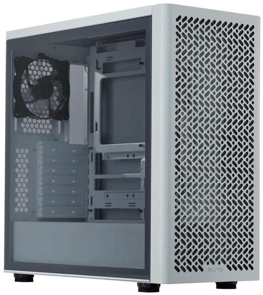 Cooler Master case Elite 502 White Lite, Průhledná bočnice, ATX, 1x 120mm Fan, bílá E502L-WGNN-S00