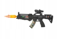 Zabawki militarne - Pistolet karabin z dymem, światłem i dźwiękiem - miniaturka - grafika 1