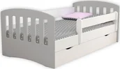 Łóżka dla dzieci i młodzieży - Elior Łóżko dziecięce z barierką Pinokio 2X mix 80x160 - szare - miniaturka - grafika 1