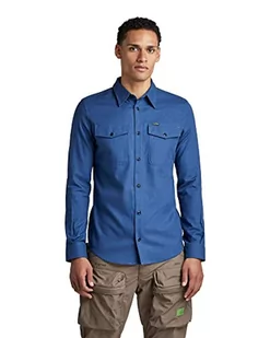 G-STAR RAW Męska koszula Marine Slim Shirt, wielokolorowa (Pacific Htr C963-3602), XL - Koszule męskie - miniaturka - grafika 1