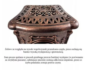 Agedin Piec żeliwny koza 9kW na drewno (kolor: złoty) 57680086 - Piece wolnostojące Agedin Piec żeliwny koza 9kW na drewno (kolor: złoty) 57680086 - Piece wolnostojące - miniaturka - grafika 2