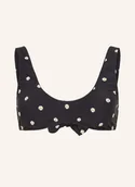 Stroje kąpielowe - Seafolly Góra Od Bikini Bralette Daisychain schwarz - SEAFOLLY - miniaturka - grafika 1