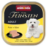 Mokra karma dla psów - animonda Vom Feinsten Adult in Sauce 22 x 150 g Indyk i ser - miniaturka - grafika 1