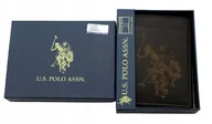 Portfele - Portfel męski skórzany ORYGINAŁ skóra U.S. Polo Assn. ABPE7027HM Brązowy - miniaturka - grafika 1