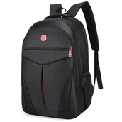 Plecaki - PLECAK UNIWERSALNY MIEJSKI CZARNY POJEMNY WIELOFUNKCYJNY 46x30x18 cm - miniaturka - grafika 1